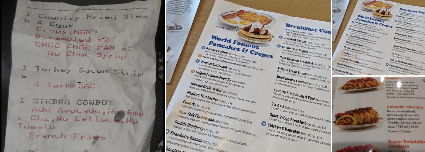 IHOP Menu