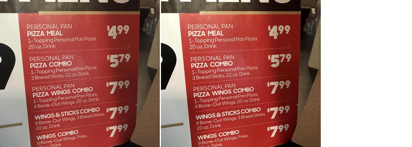 Pizza Hut Menu