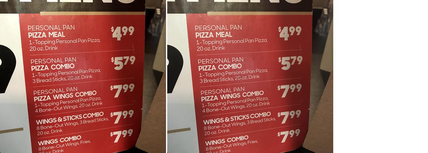 Pizza Hut Menu