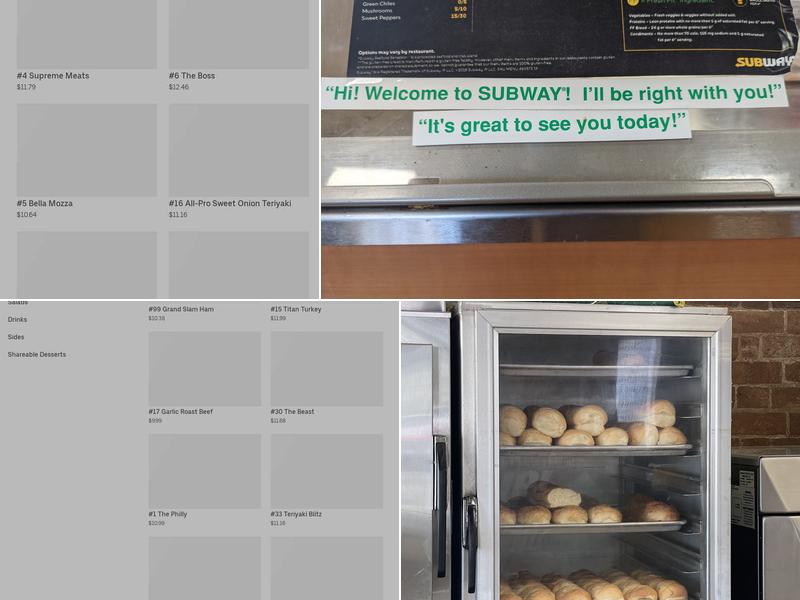Subway Menu