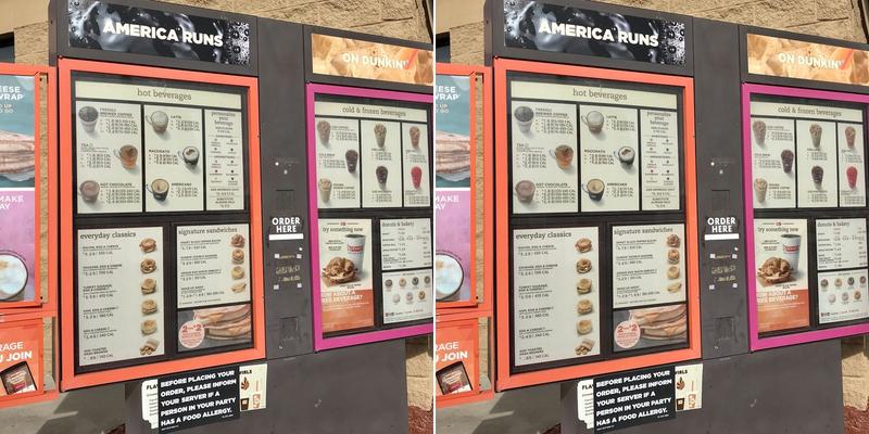 Dunkin' Menu