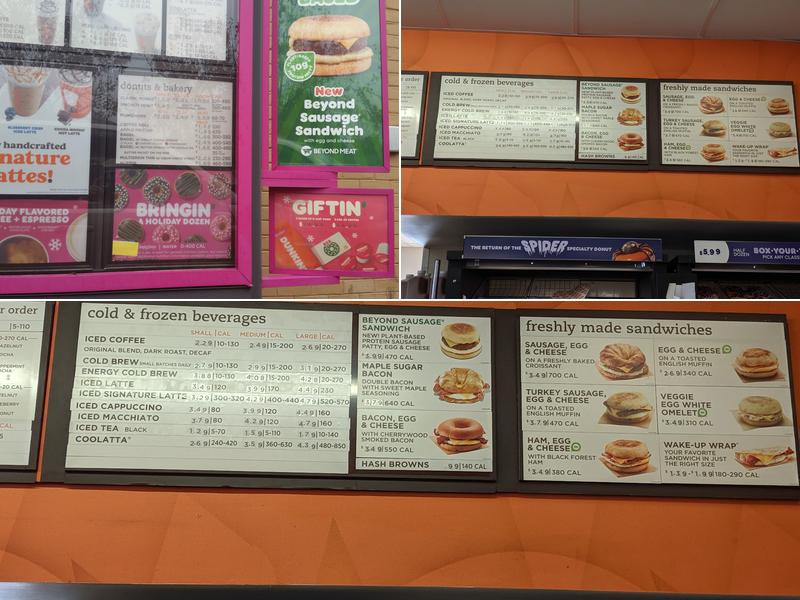 Dunkin' Menu