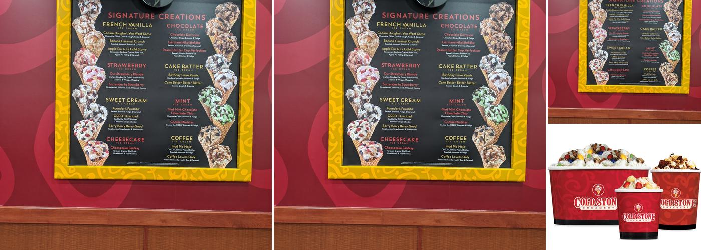 Cold Stone Creamery Menu
