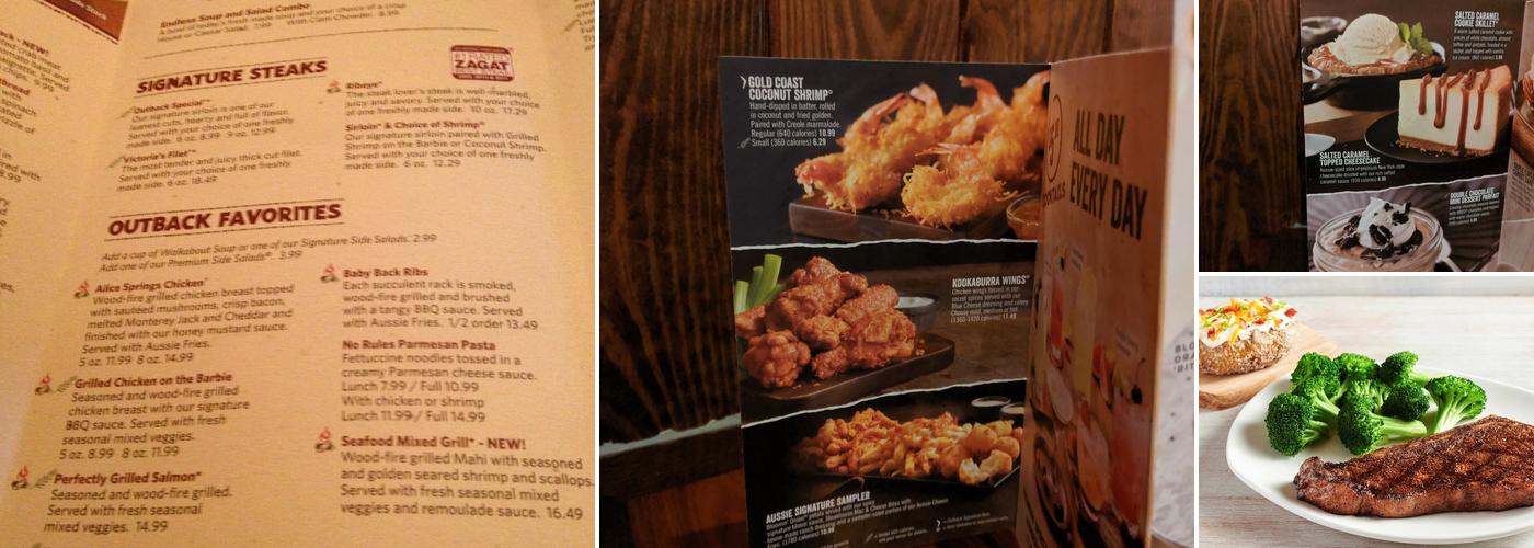 Outback Steakhouse Menu