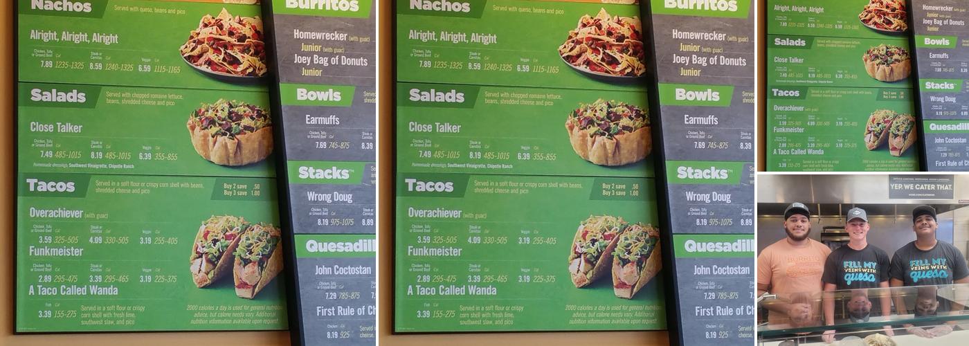 Moe's Southwest Grill Menu