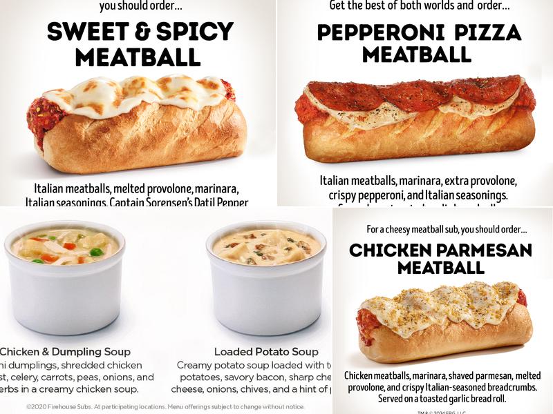 Firehouse Subs Indian River Menu