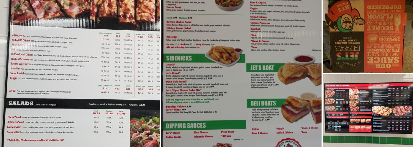 Jet's Pizza  Menu