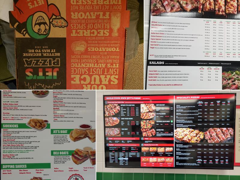 Jet's Pizza  Menu