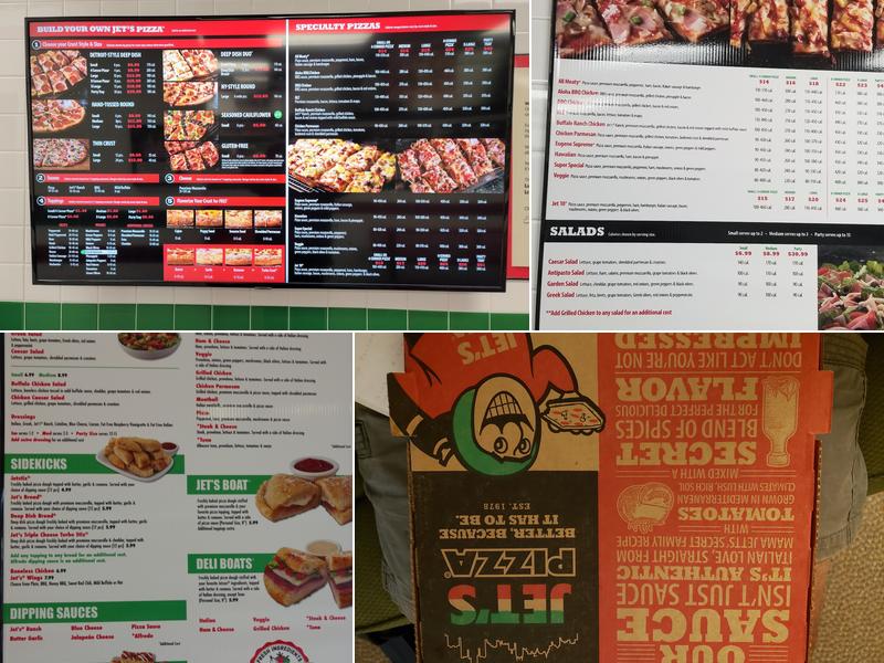 Jet's Pizza Menu