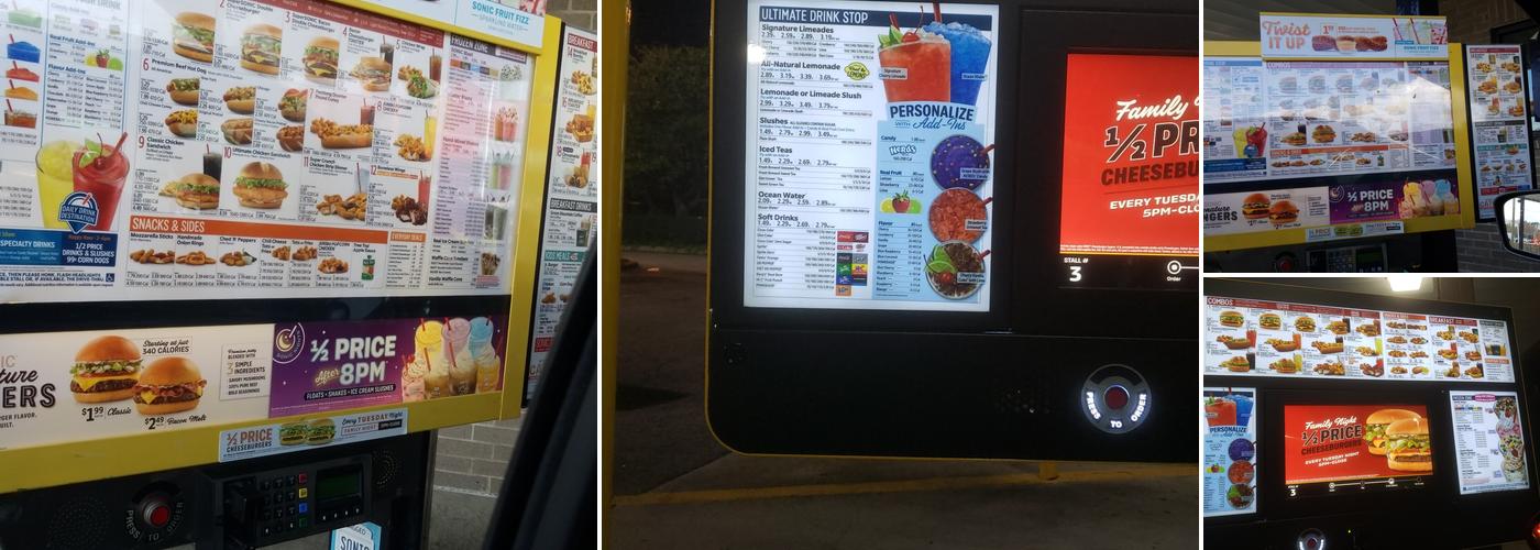 Sonic Drive-In Menu