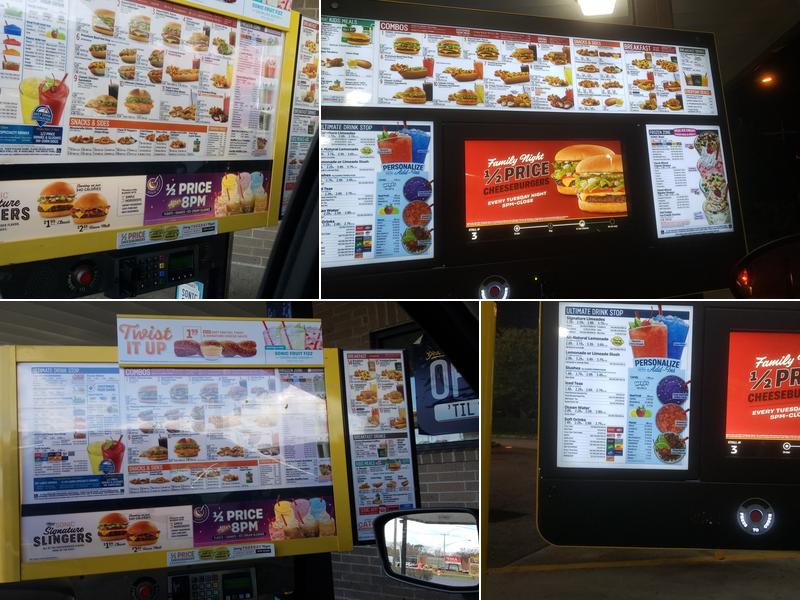 Sonic Drive-In Menu