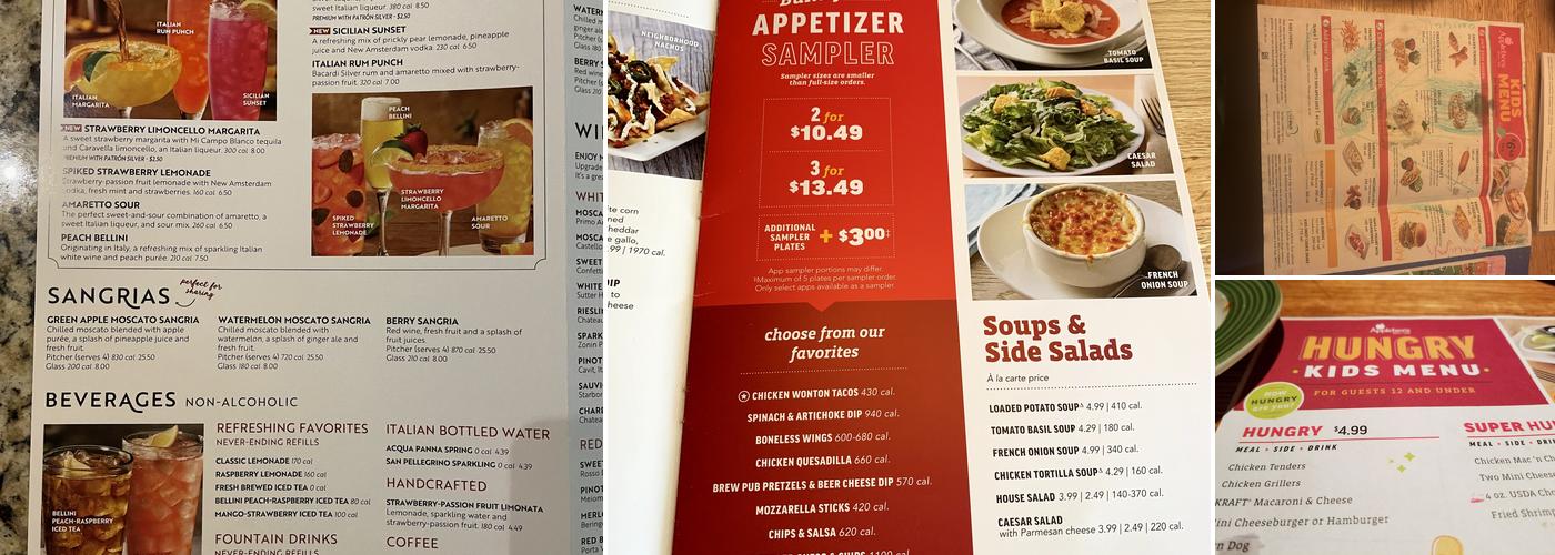 Applebee's Grill + Bar Menu