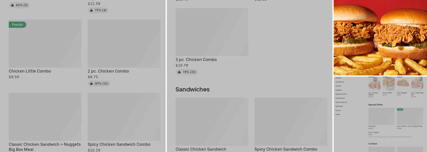 KFC Menu
