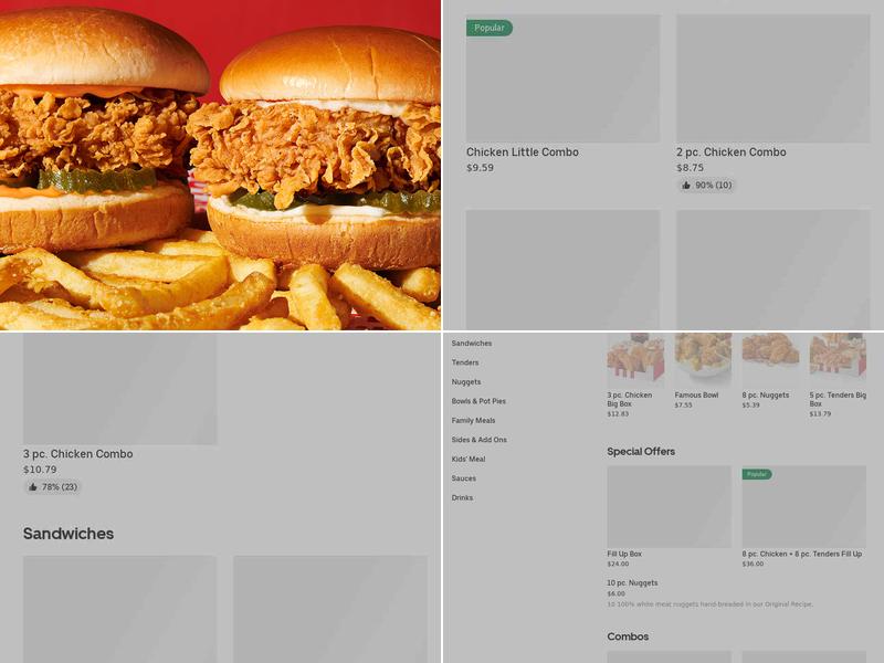 KFC Menu