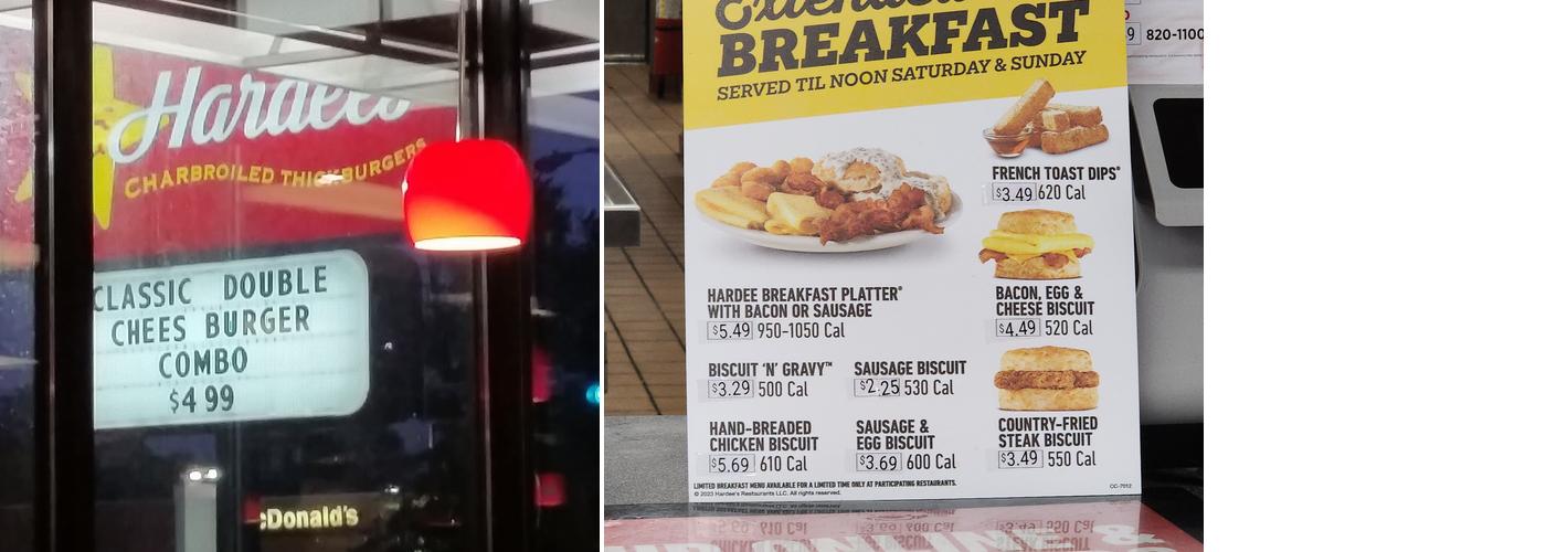 Hardee’s Menu