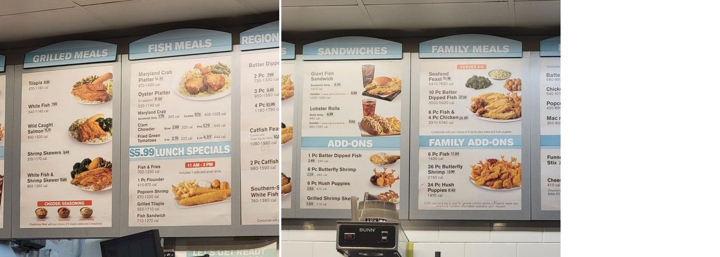 Captain D's Menu