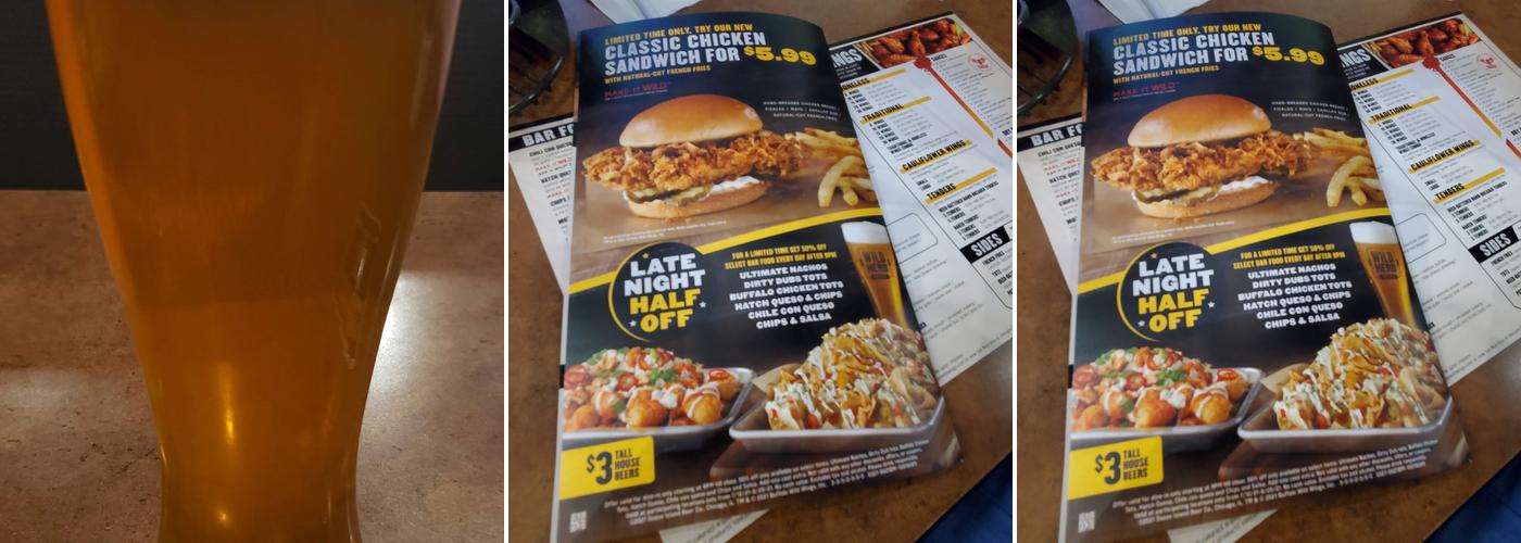 Buffalo Wild Wings Menu