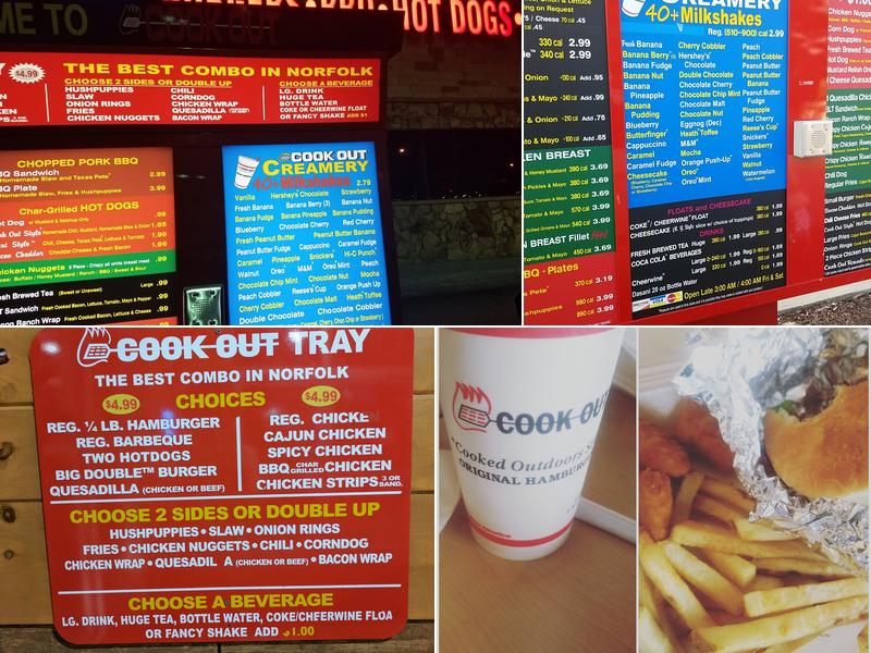 Cook Out Menu