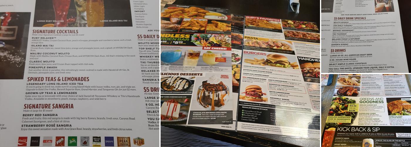 Ruby Tuesday Menu