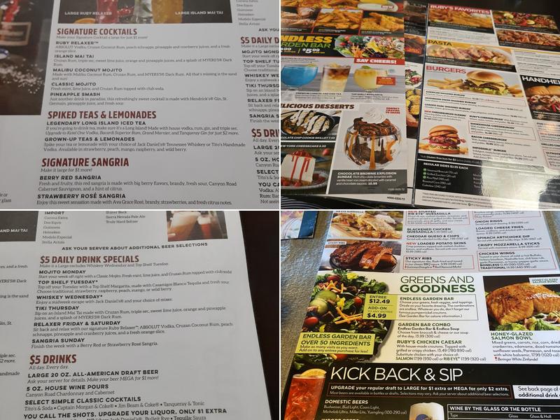 Ruby Tuesday Menu