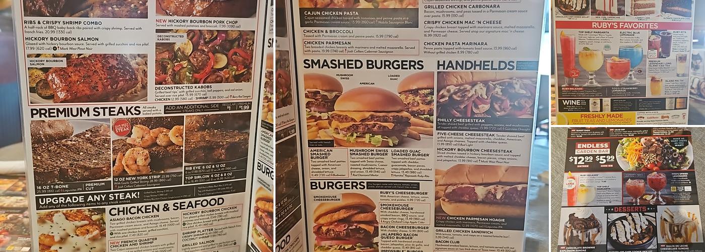 Ruby Tuesday Menu