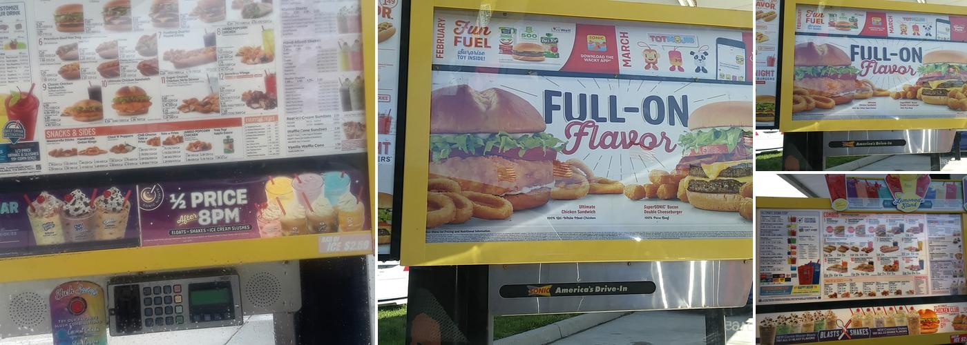 Sonic Drive-In Menu