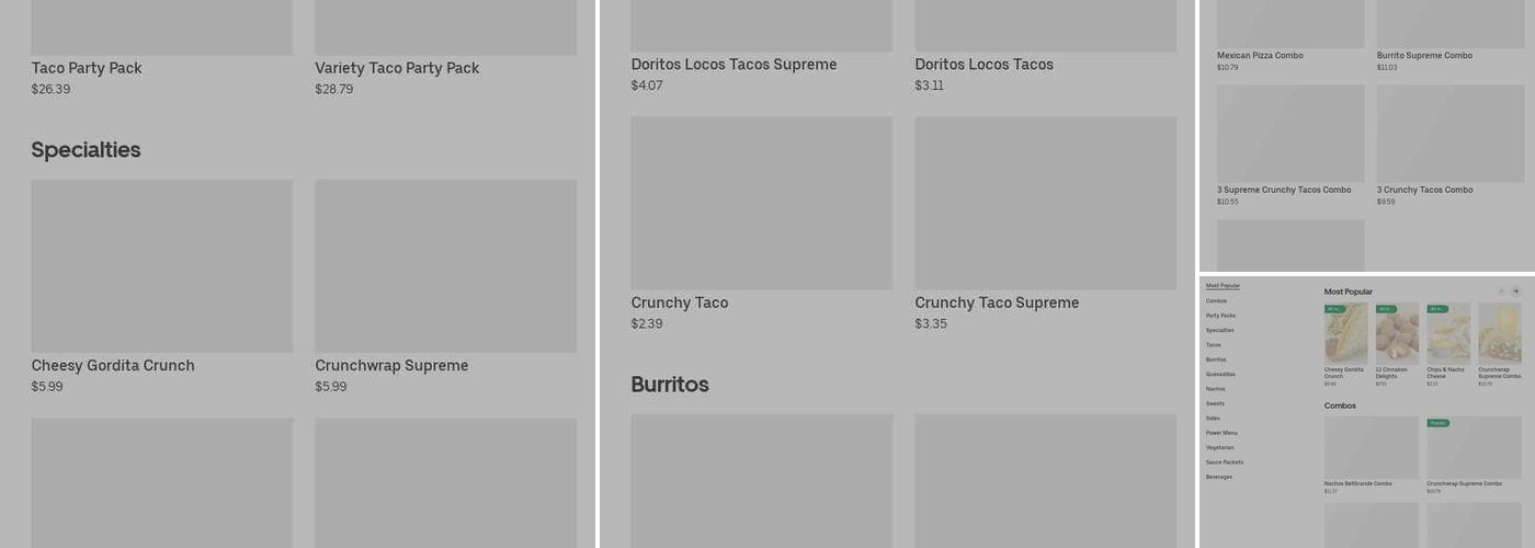 Taco Bell / KFC Menu