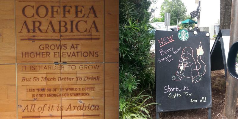 Starbucks Coffee Company Menu