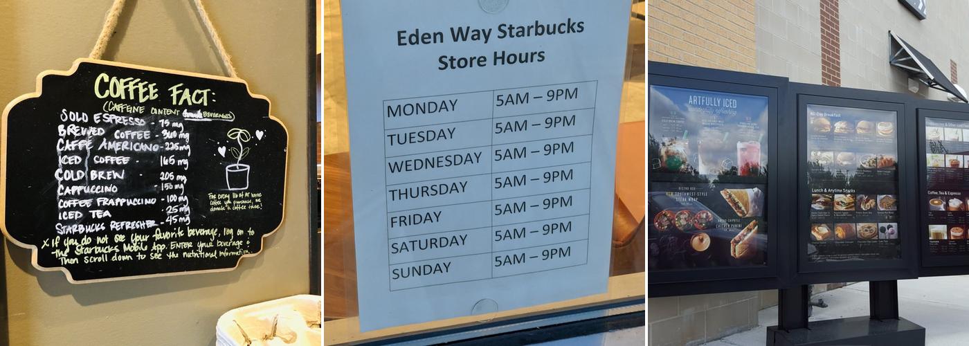 Starbucks Menu