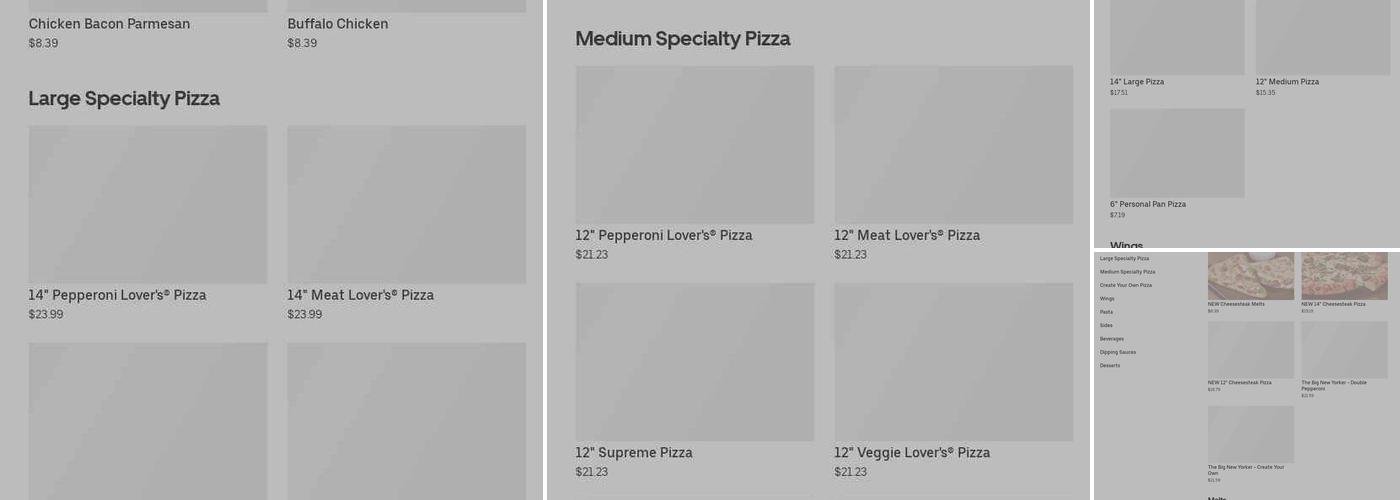 Pizza Hut Menu