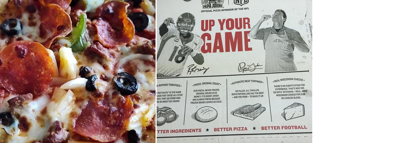 Papa Johns Pizza Menu