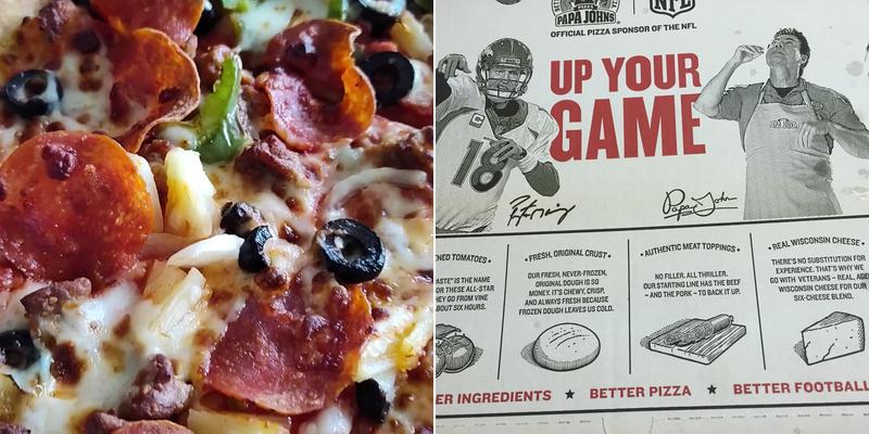 Papa Johns Pizza Menu