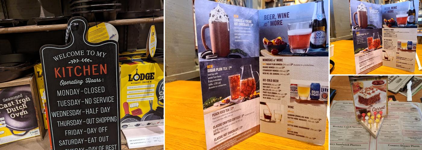 Cracker Barrel Old Country Store Menu