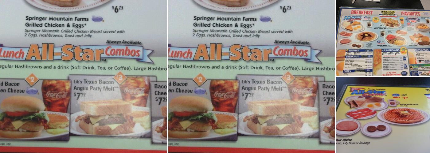 Waffle House Menu