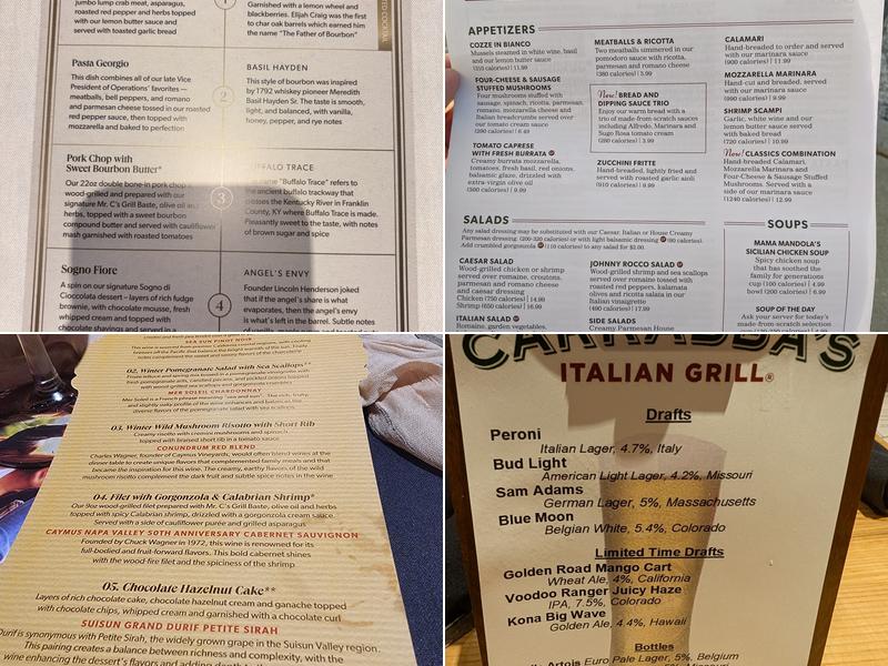 Carrabba's Italian Grill Menu