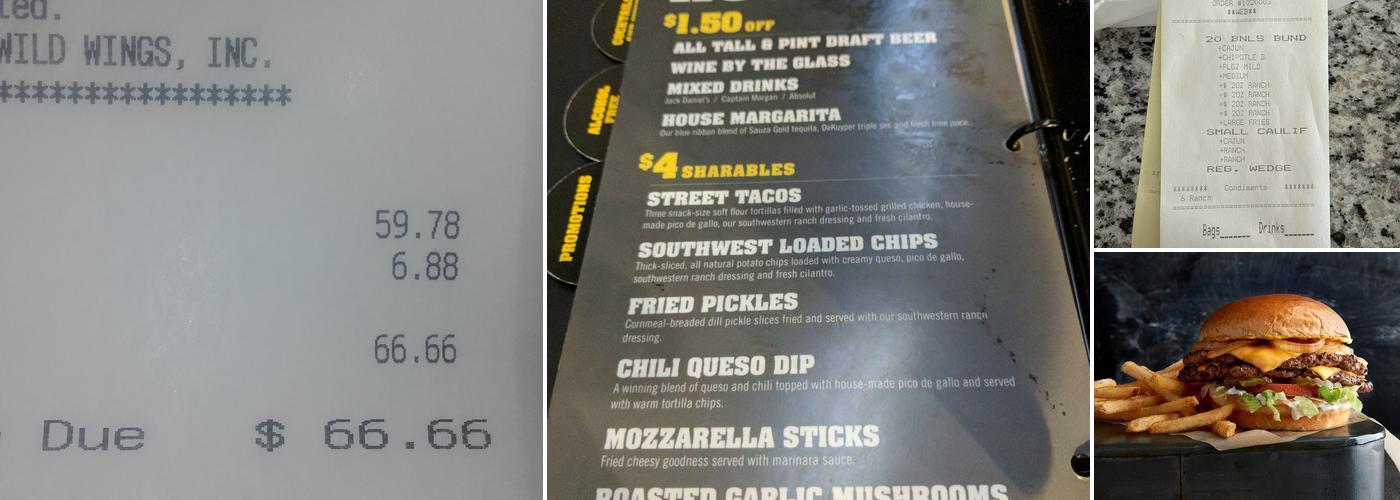 Buffalo Wild Wings Menu