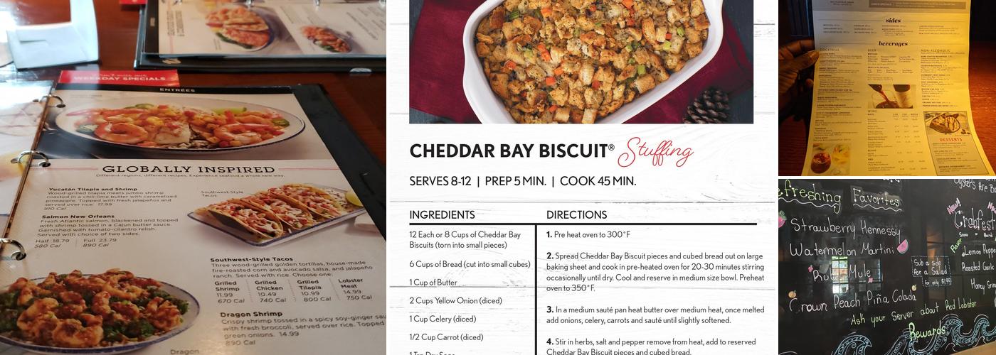 Red Lobster Menu