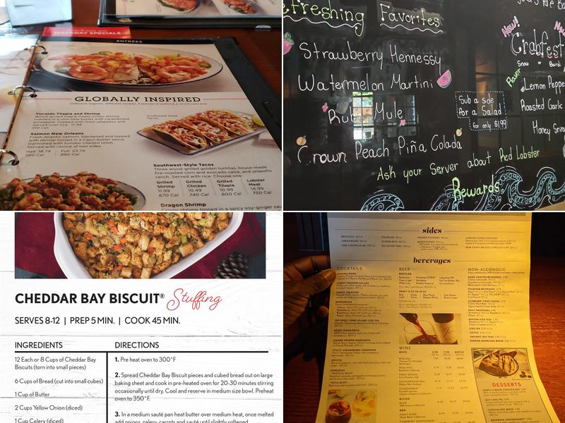 Red Lobster Menu