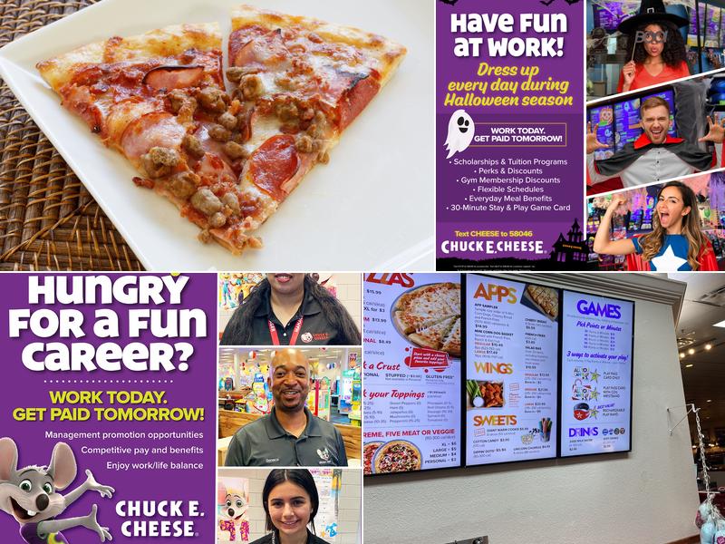 Chuck E. Cheese Menu