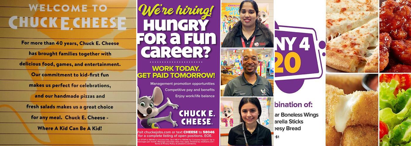 Chuck E. Cheese Menu