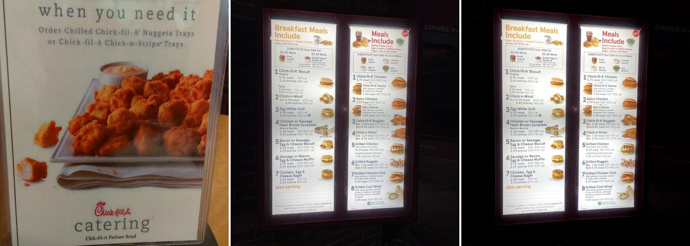 Chick-fil-A Menu