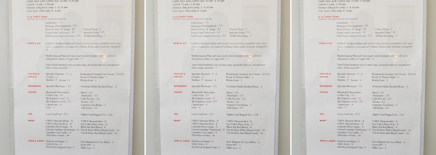 Starbucks Menu