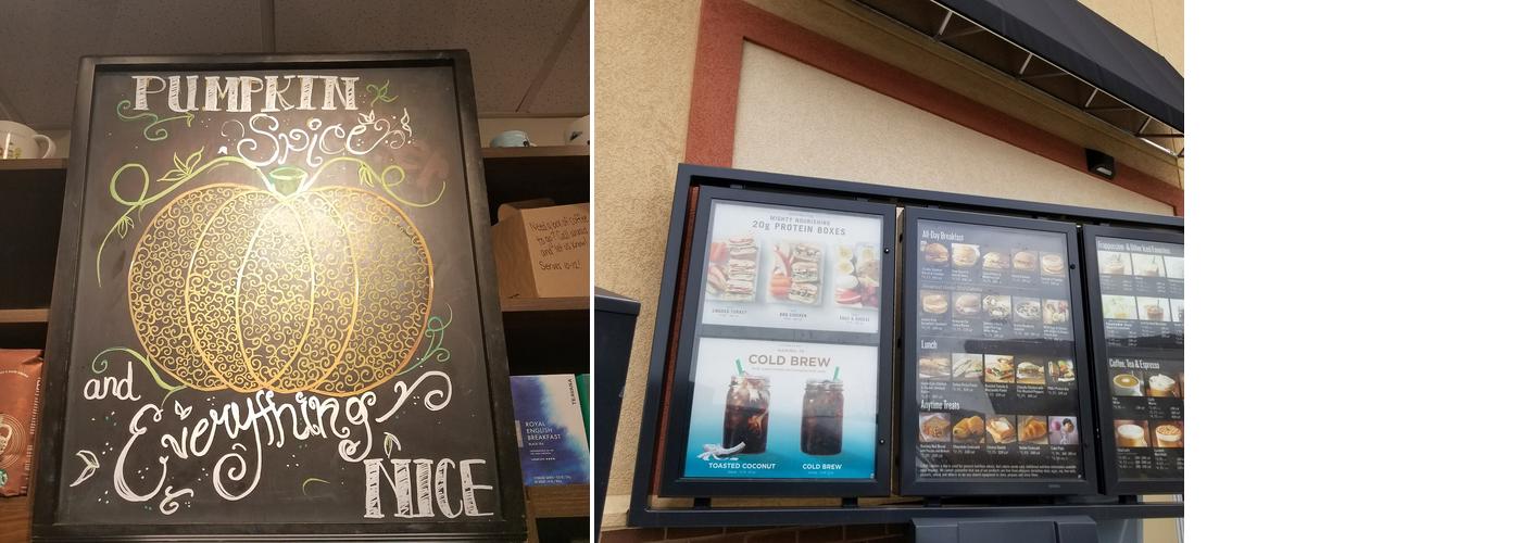 Starbucks Coffee Company Menu
