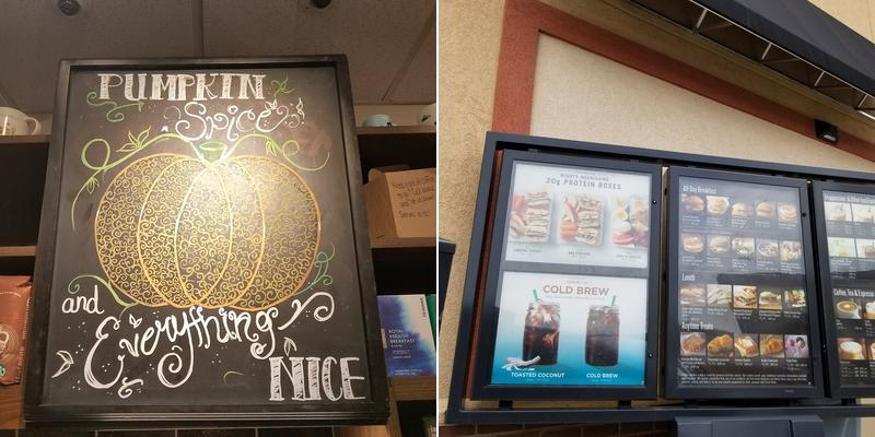 Starbucks Coffee Company Menu