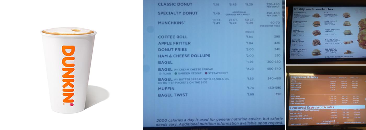 Dunkin' Menu