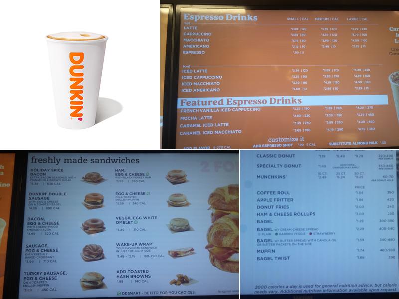 Dunkin' Menu