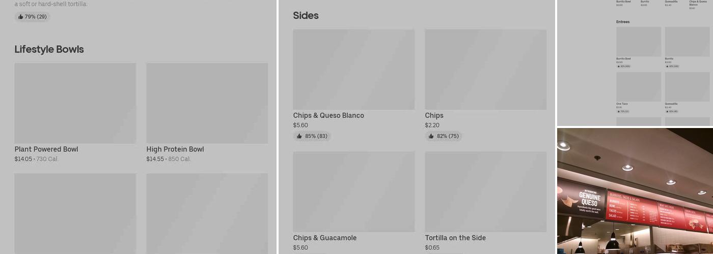 Chipotle Mexican Grill Menu