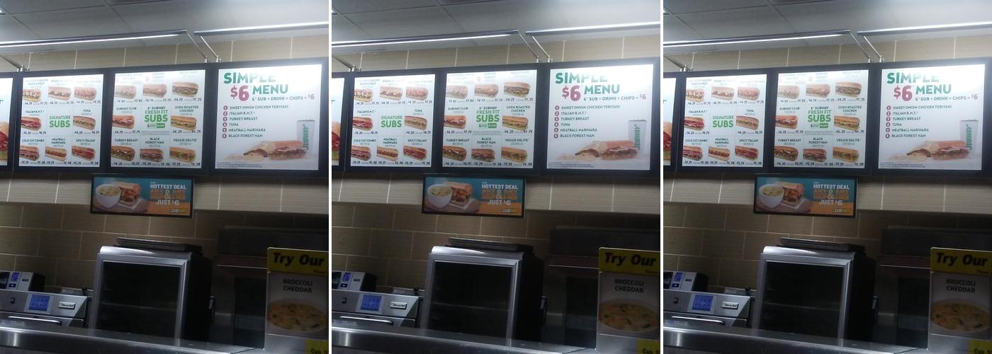 Subway Menu