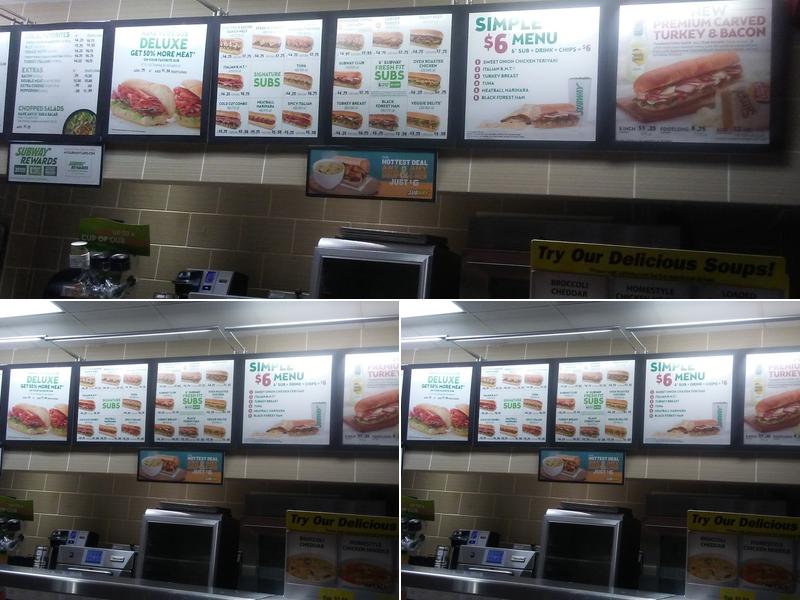 Subway Menu