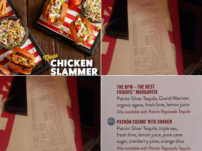 TGI Fridays Menu